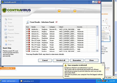 Screen capture, ContraVirus 2.0