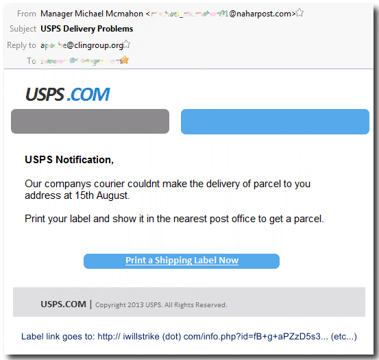 usps malware email