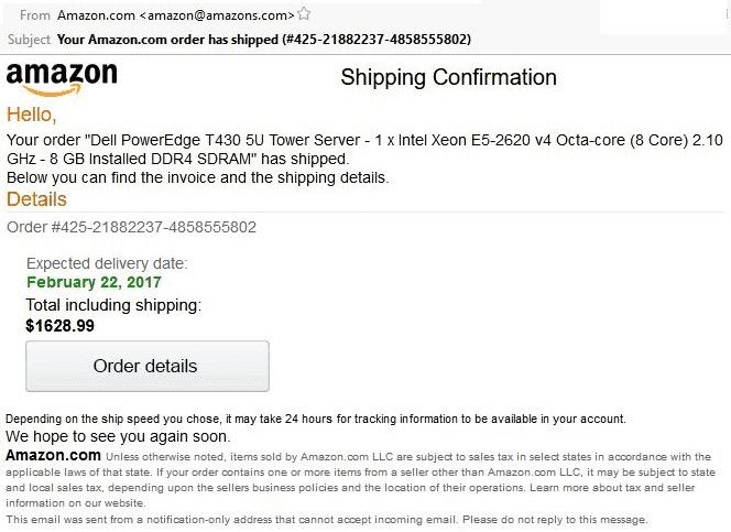Fake Amazon Order