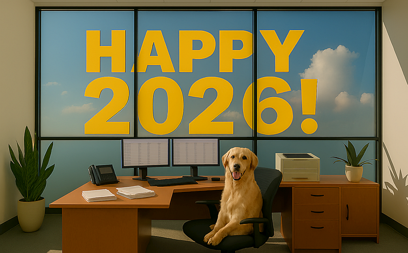 Happy 2026, AI Art (C) Jerry Stern of Science Translations, art made-to-order